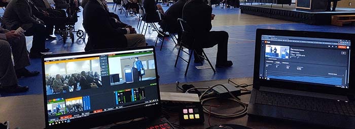 Our live webcasting setup during their graduation exercise.