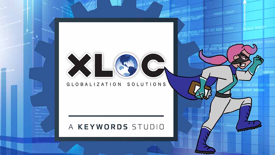 A cartoon super hero running.